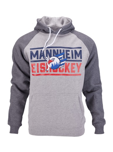 Hoodie Mannheim Eishockey Grau Adler Mannheim