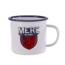 Retro Emaille Tasse 85 Jahre MERC